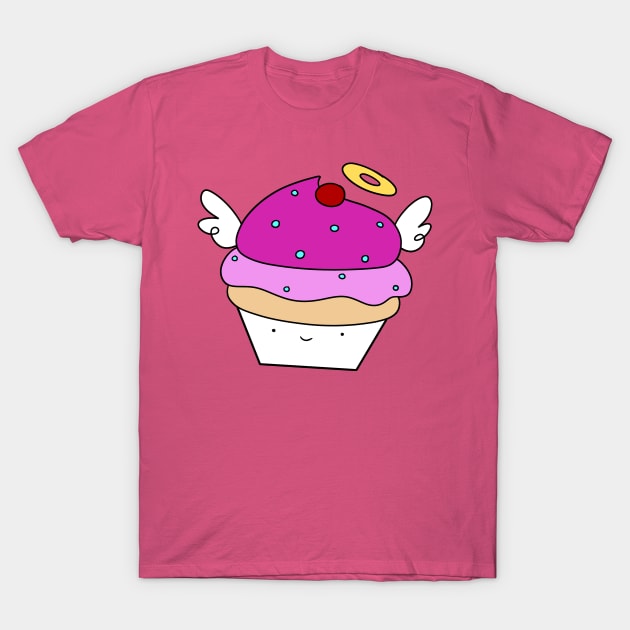 Pink Angel Cupcake T-Shirt by saradaboru